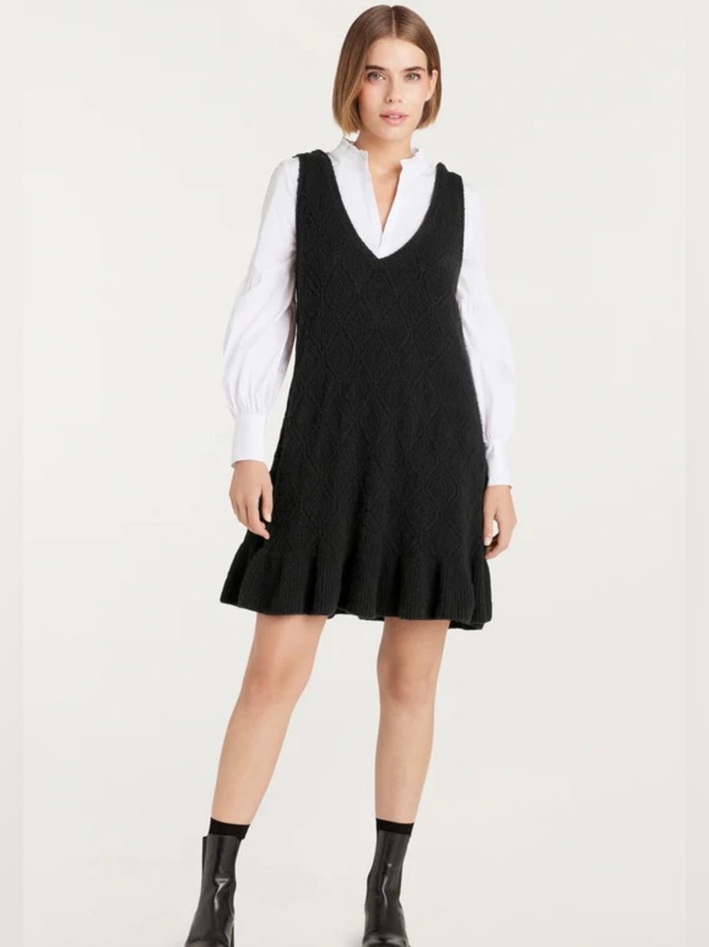Cinq A Sept Greyson Pinafore Knee Length Dress